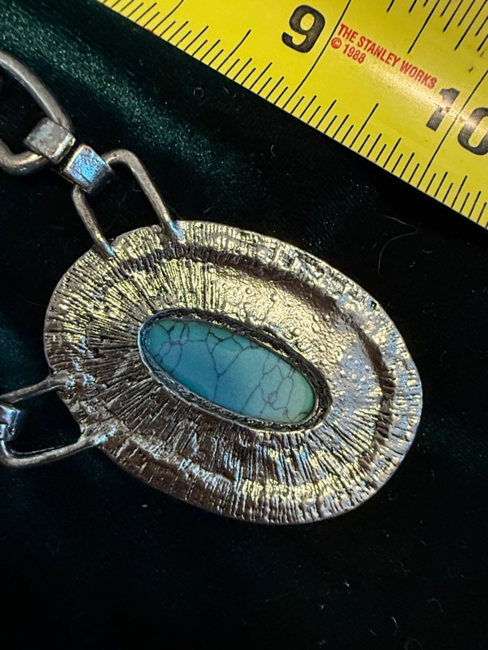 Turquoise and Silver Necklace - Picture 4 of 6